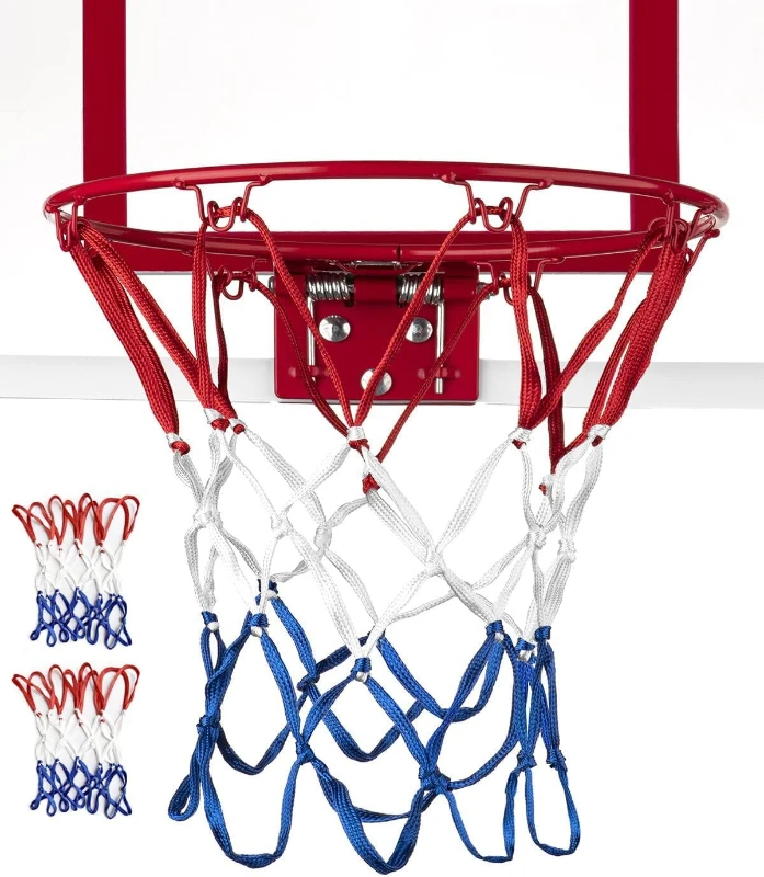 Mini 8-Loop Basketball Net Lacement (2-Pack) — Bright Colors, Fits 8"–10.25" Indoor Door & Wall Hoops