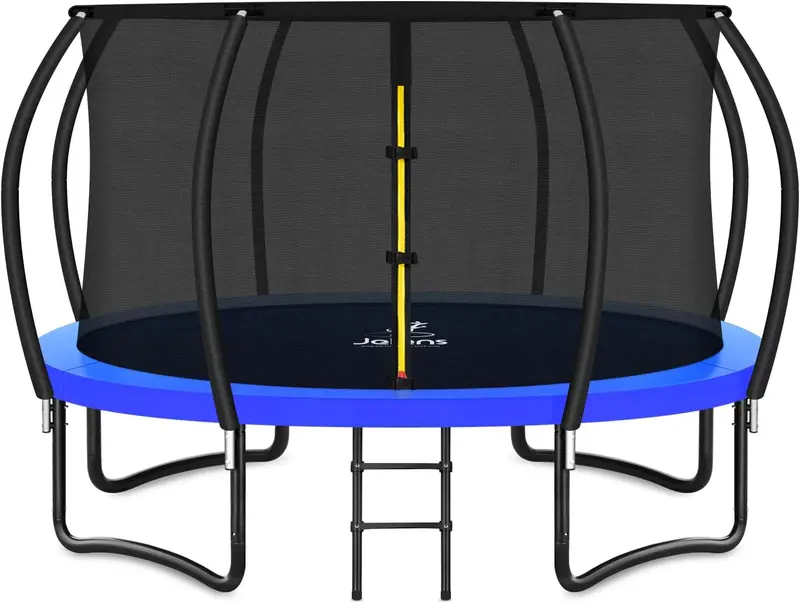 Recreational Trampoline 8-16 ft with Enclosure Net — Outdoor Rust-Resistant Frame for Kids & Adults, ASTM F381-16 Certified