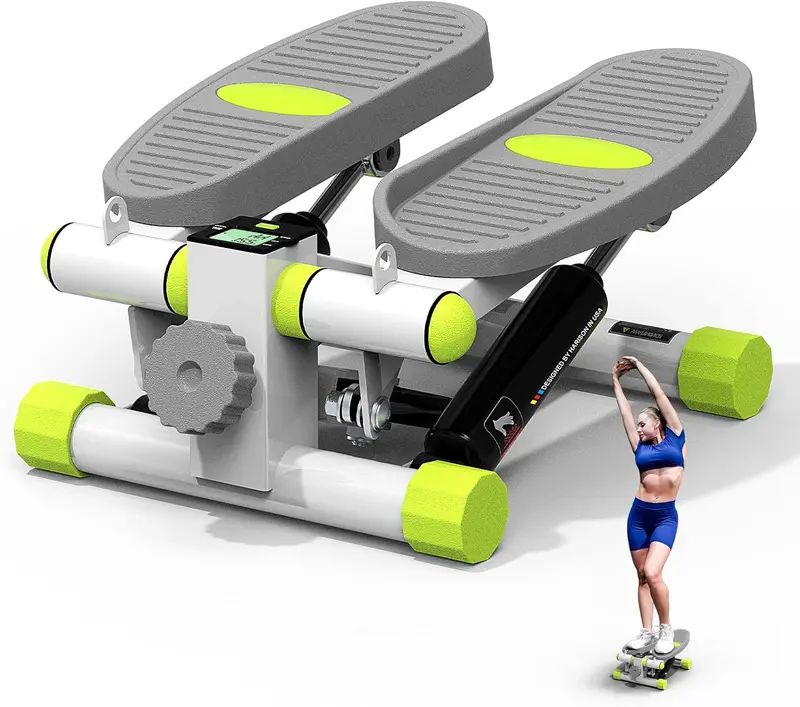 Compact Mini Stepper with LCD Monitor — Quiet Hydraulic Resistance, 330 lb Capacity for Home Cardio & Under-Desk Workouts