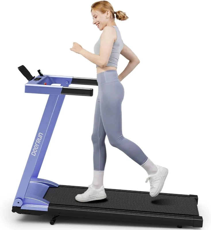 Foldable Home Treadmill with 6% Manual Incline & Handlebar — Compact Walking Pad, 0.6-7.5 MPH, 300 lb Capacity, App & Remote Control