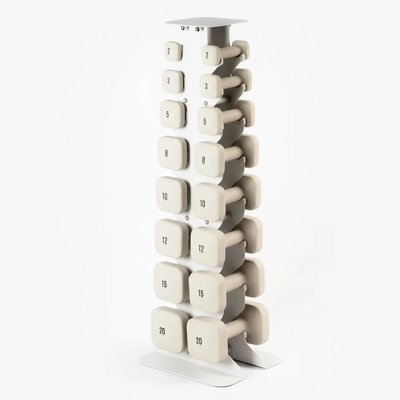 Wem SafeGrip Square Dumbbell Set for Home — Free Weights for Strength Training with Anti-Slip Handles & Non-Rolling Design