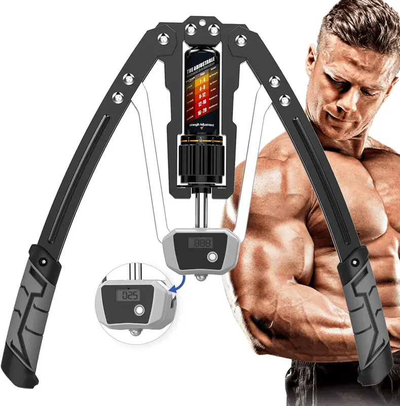 Twister Arm Exerciser - Hydraulic Adjustable 22-440 lbs, LCD Counter, Chest Expander for Shoulder & Arm Strength Training