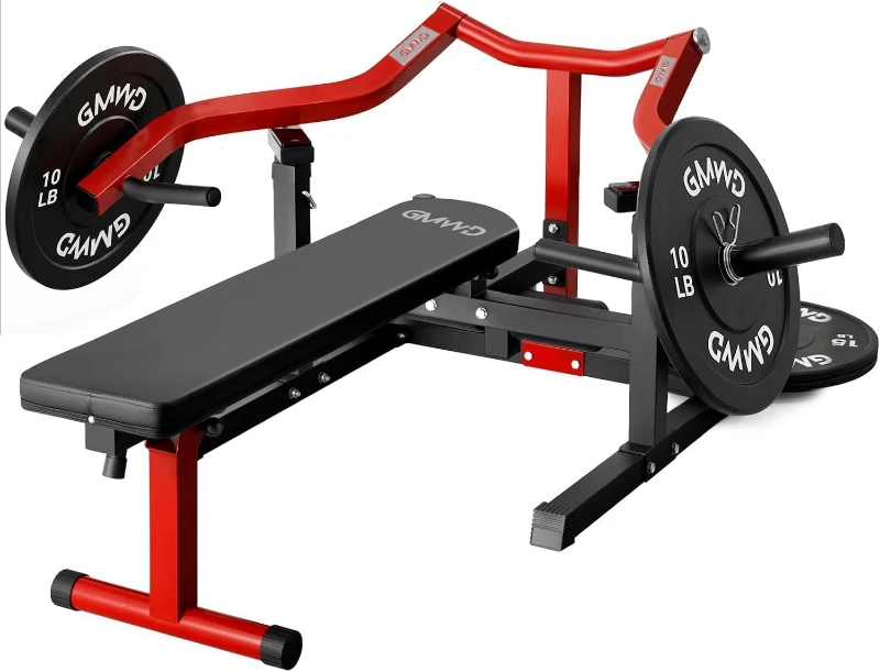 Adjustable Chest Press & Bench with Independent Converging Arms — 3+2 Incline/Flat Bench, Home Strength Equipment, 450 lb Capacity