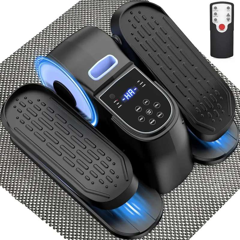 URN Under-Desk Elliptical Pedal Exerciser — Electric 12-Speed, 5 Modes (Manual & Auto), Quiet Low-Impact Leg Trainer for Seniors, Compact Gift