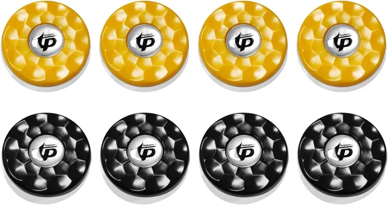 (Dia. 58mm) 2-1/4" Shuffleboard Pucks Matte Surface Set of 8 Orange & Black