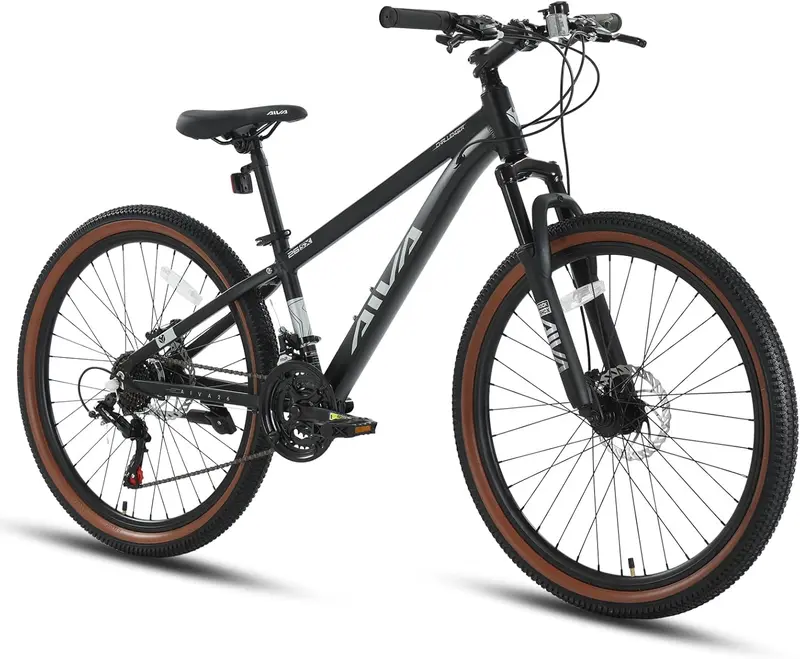Mountain Bike — 24/26/27.5/29-inch, Lightweight Aluminum Frame, 8 or 21-Speed Shimano, Dual Mechanical Disc Brakes, Lockout Suspension, Adjustable Ergonomic Seat