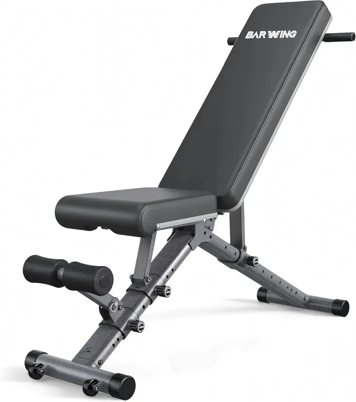 Adjustable Heavy-Duty Weight Bench 1000/1300 lbs — Foldable Incline/Decline Training Bench, Portable with Wheels, Easy Assembly