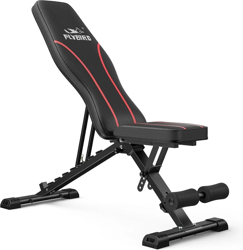 WB2 Adjustable Utility Weight Bench — Foldable Multi-Purpose Incline Bench (Black)