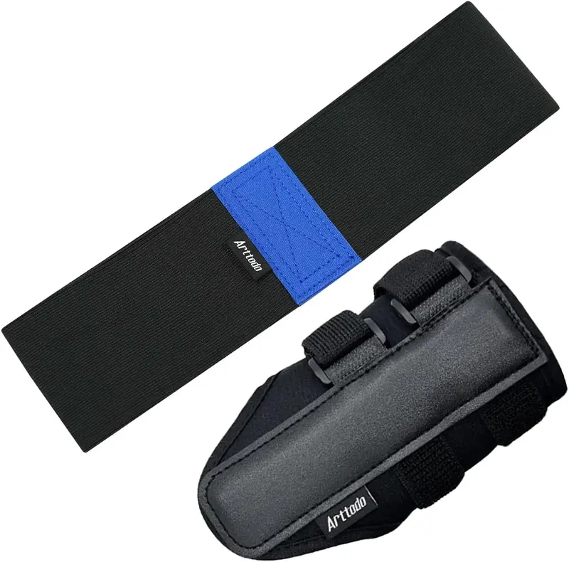 Golf Swing Training Kit with Arm Band & Wrist Stabilizer — Correct Wrist Angle, Build Muscle Memory, Fix Slice & Chicken Wing, Ideal for Beginners