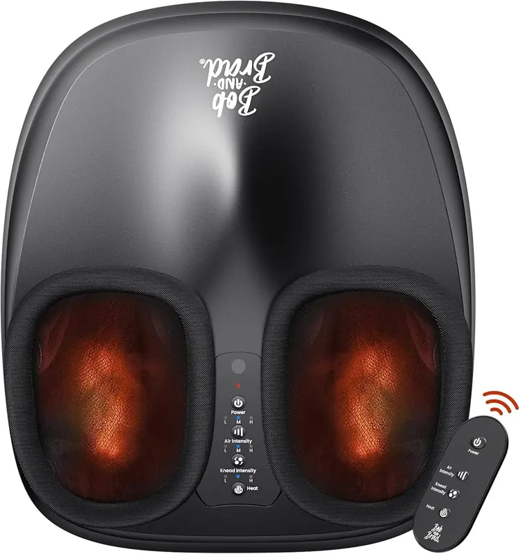 Lite Shiatsu Foot Massager — FSA/HSA Eligible Heated Deep-Kneading Relief for Neuropathy & Plantar Fasciitis, Remote-Controlled Gift for Men & Women
