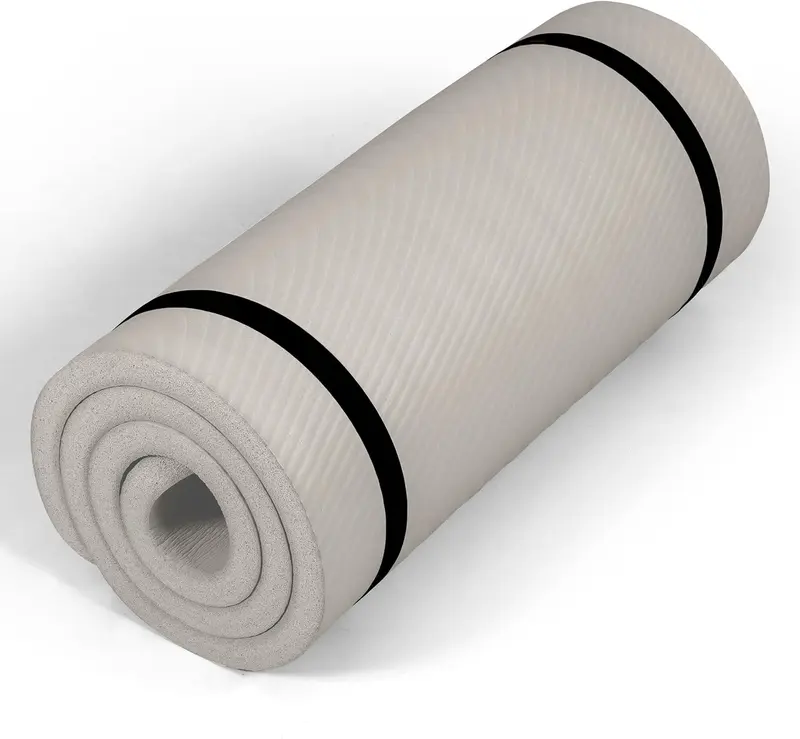 1-Inch High-Density Yoga & Pilates Mat — 24 x 72 Non-Slip NBR Foam with Carry Strap