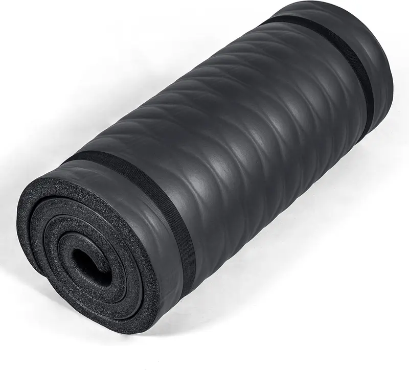 1-inch Thick High-Density Yoga & Pilates Mat - Non-Slip NBR Foam, 24 x 72, Lightweight with Carrying Strap (Multiple Options)