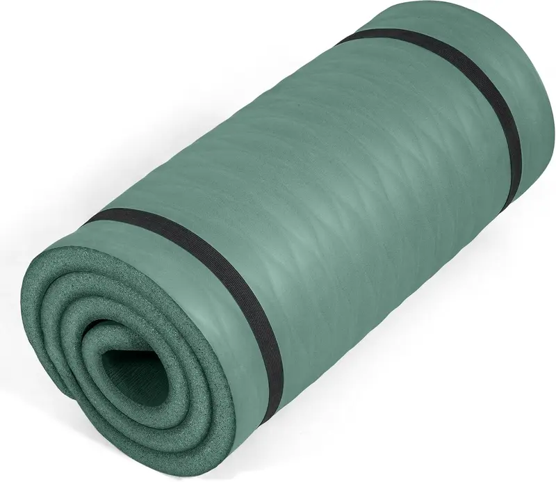 1-inch Extra Thick Yoga Mat — High-Density Non-Slip NBR (24x72) with Carrying Strap for Yoga, Pilates & Home Workouts | Multiple Options