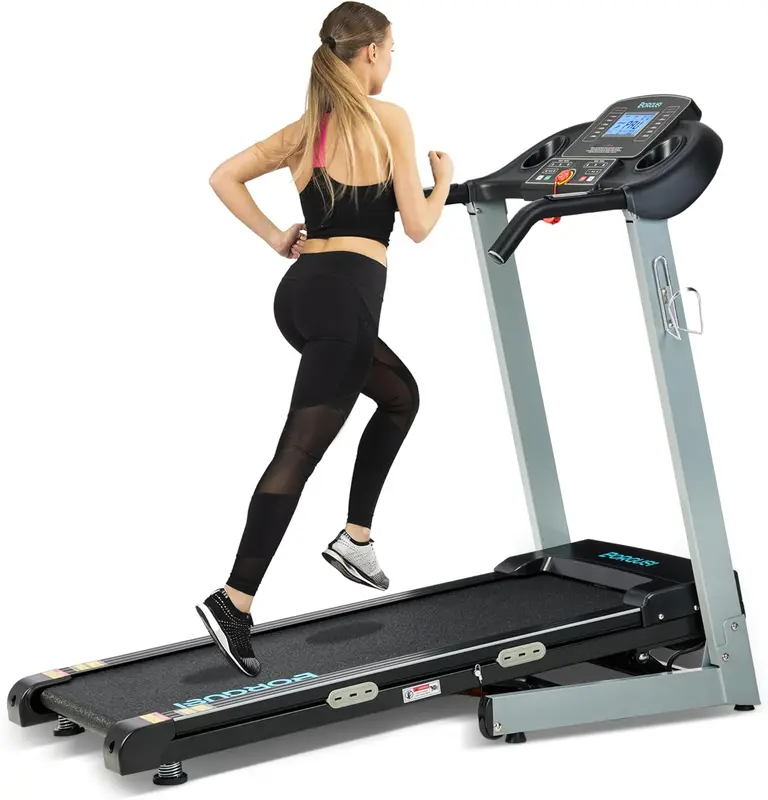 Folding Treadmill with Auto Incline — 300 lb Capacity, 3.0HP Motor, Up to 8.5 MPH, 17.5" Wide Deck & Bluetooth Speaker for Home