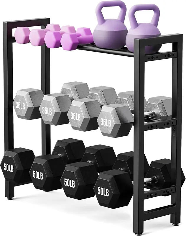 3-Tier Adjustable Dumbbell and Weight Rack for Home m