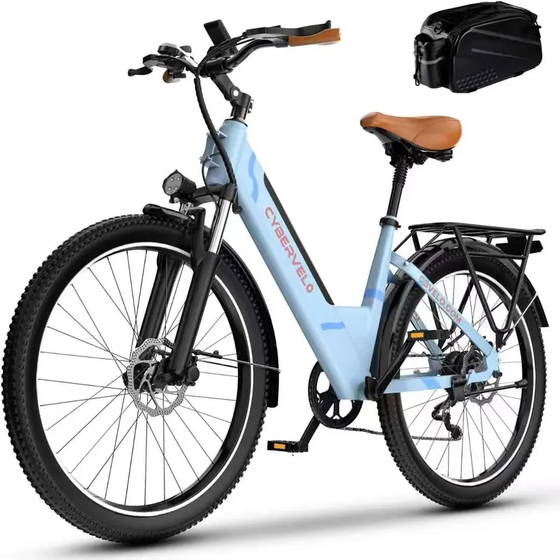 750W Peak (1000W Boost) Adult Electric Bike — 26" Wheel, Removable Long-Range Battery up to 85+ mi, 7-Speed All-Terrain Ebike for Commuter, Beach & Snow