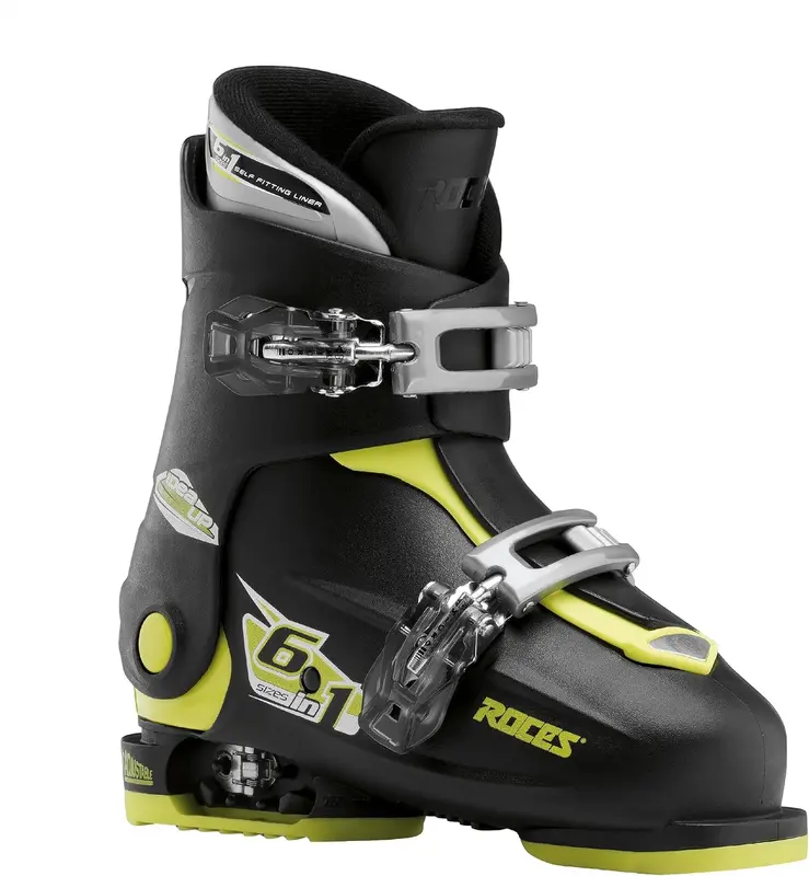 IDEA UP Adjustable Kids Ski Boots — Youth & Toddler Expandable 22.5-25.5, 3 Micro-Adjustable Buckles + Power Strap, Durable Downhill Boots for Boys & Girls