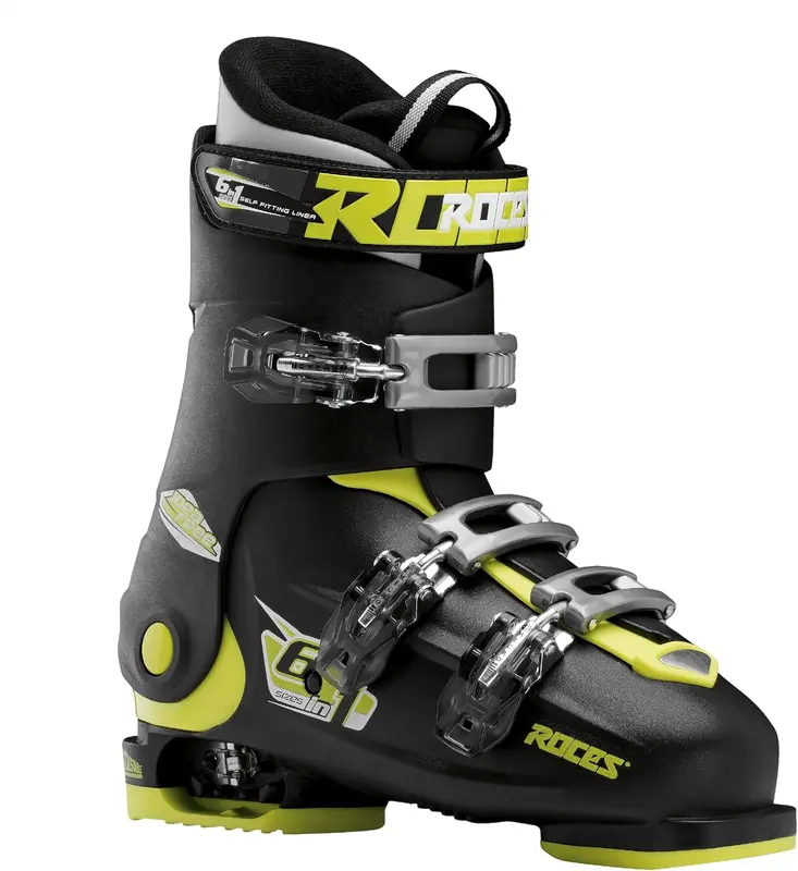 IDEA UP Adjustable Youth & Toddler Ski Boots — Expand 22.5-25.5, 3 Micro-Adjustable Buckles + Power Strap, Downhill Boots for Girls & Boys