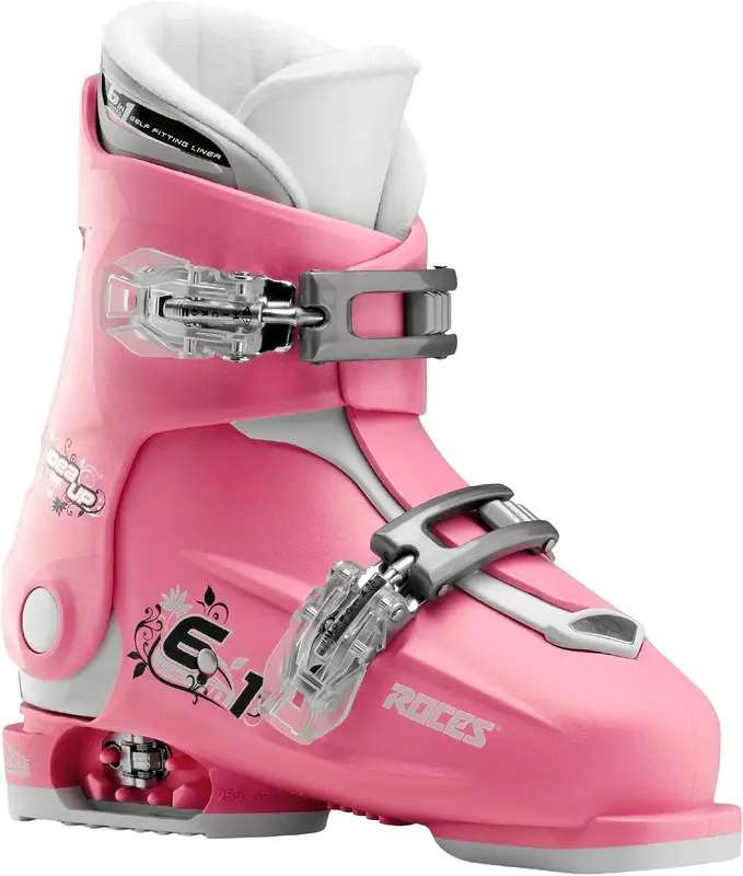 IDEA UP Adjustable Kids Ski Boots — Youth & Toddler Expandable Downhill Boots (Size 22.5–25.5) for Girls & Boys