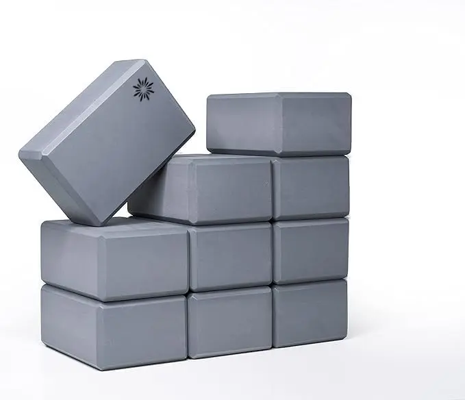 10-Pack 4in Foam Yoga Blocks | Firm EVA Support for Stretching, Pilates & Workouts - Ideal for Home, Schools & Studios