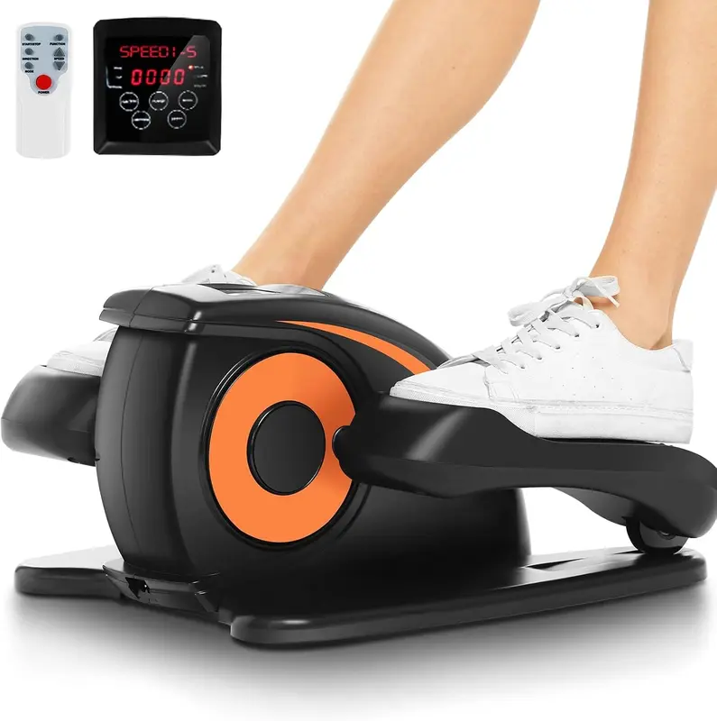 Under-Desk Elliptical Pedal Exerciser — Quiet Seated Low-Impact Workout Machine with LCD & Remote for Seniors, Office and Home