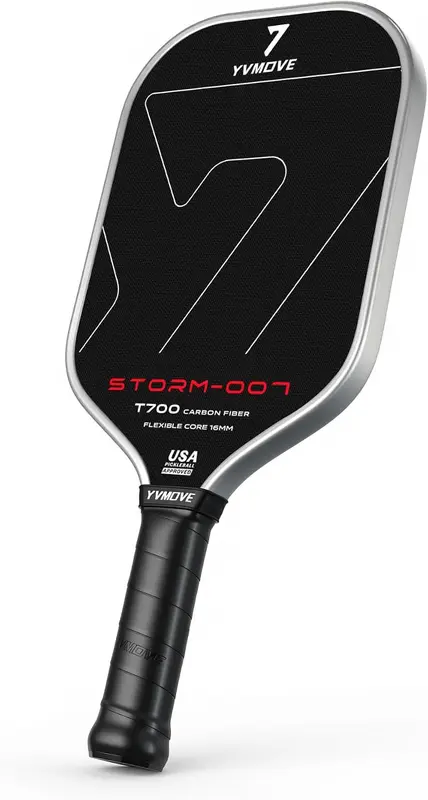 USAPA-Certified 6-Layer T700 12K Carbon 16mm Thermoformed Pickleball Paddle — High Spin, Extended Grip, Pro-Level Control & Power