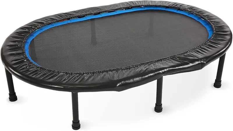 Foldable 36" Mini Rebounder Trampoline for Adults — Black Portable Cardio Trainer with müüv Smart Workout App